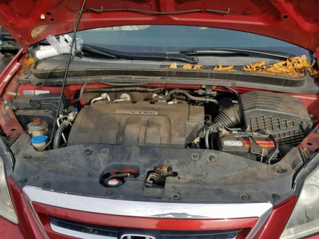 5FNRL38286B105613 - 2006 HONDA ODYSSEY LX RED photo 7