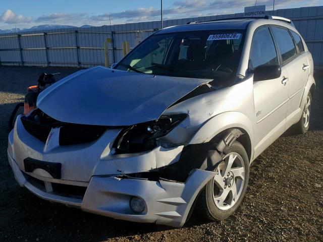 5Y2SL628X3Z480179 - 2003 PONTIAC VIBE SILVER photo 2