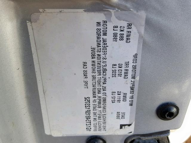 1G1ZT54815F123752 - 2005 CHEVROLET MALIBU LS ვერცხლისფერი ფოტო 10