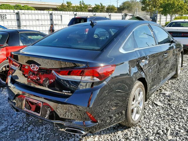 5NPE34AF5JH623738 - 2018 HYUNDAI SONATA SPO BLACK photo 4