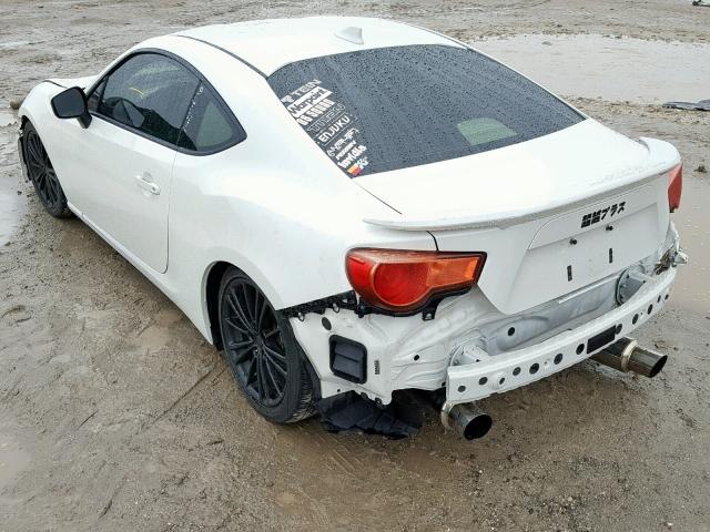 JF1ZNAA14F8708385 - 2015 TOYOTA SCION FR-S WHITE photo 3