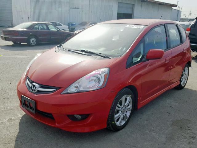 JHMGE88489S004688 - 2009 HONDA FIT SPORT RED photo 2