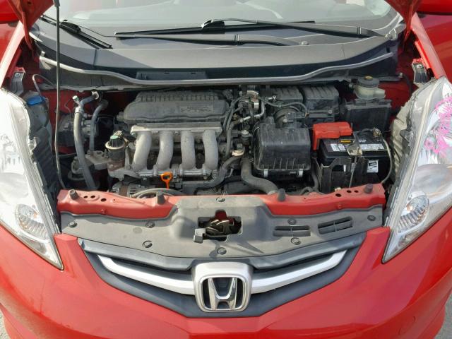 JHMGE88489S004688 - 2009 HONDA FIT SPORT RED photo 7