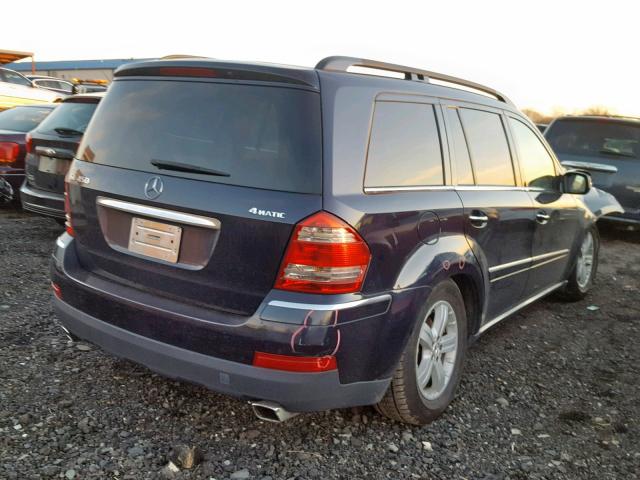 4JGBF71EX7A214813 - 2007 MERCEDES-BENZ GL 450 4MA BLUE photo 4