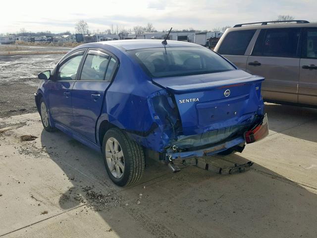 3N1AB6AP8CL655353 - 2012 NISSAN SENTRA 2.0 BLUE photo 3