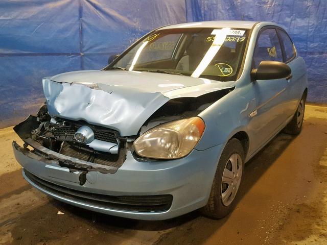 KMHCM36C78U059129 - 2008 HYUNDAI ACCENT GS BLUE photo 2