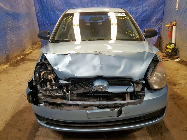 KMHCM36C78U059129 - 2008 HYUNDAI ACCENT GS BLUE photo 9