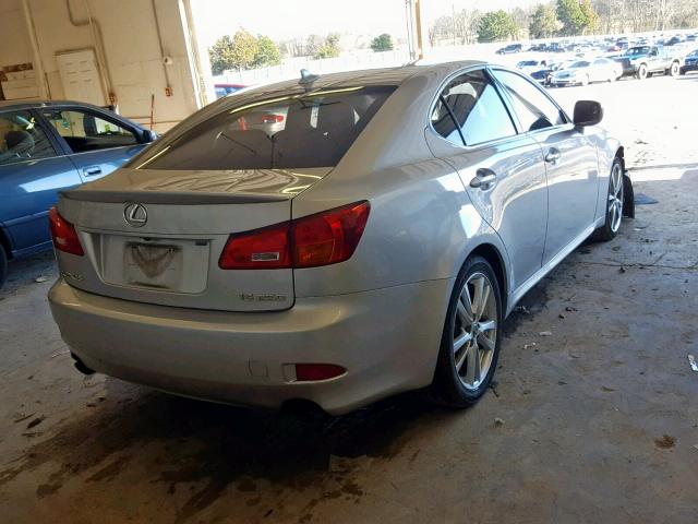 JTHBK262472038772 - 2007 LEXUS IS 250 SILVER photo 4