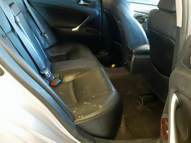 JTHBK262472038772 - 2007 LEXUS IS 250 SILVER photo 6