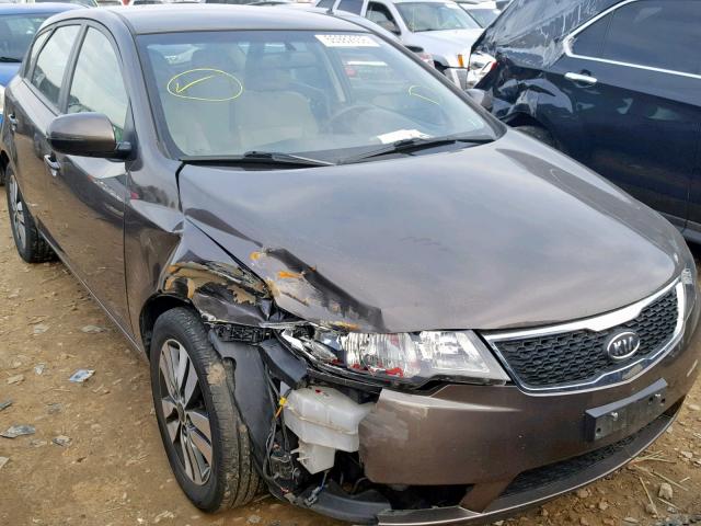 KNAFU5A27D5742378 - 2013 KIA FORTE EX BROWN photo 1