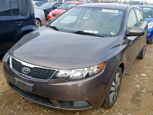 KNAFU5A27D5742378 - 2013 KIA FORTE EX BROWN photo 2