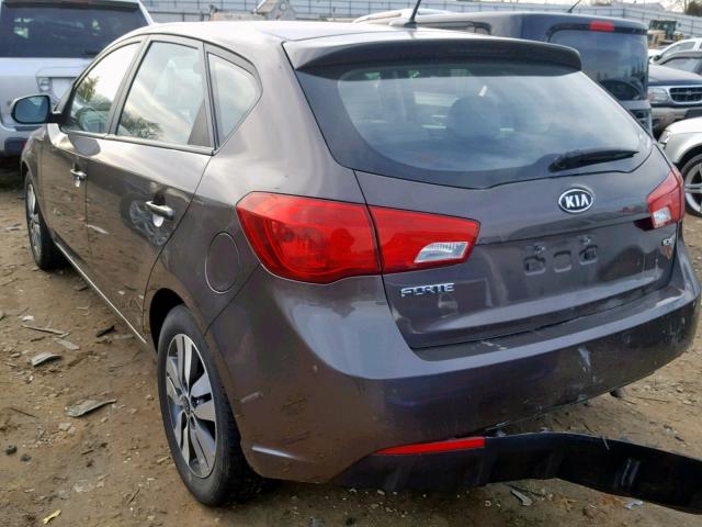 KNAFU5A27D5742378 - 2013 KIA FORTE EX BROWN photo 3