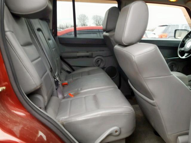 1J8HG48P67C535665 - 2007 JEEP COMMANDER Qırmızı foto 6