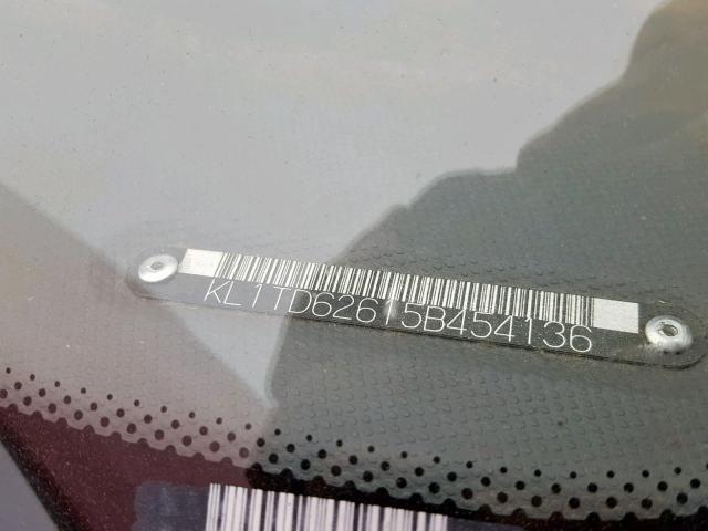 KL1TD62615B454136 - 2005 CHEVROLET AVEO BASE 红色 照片 10