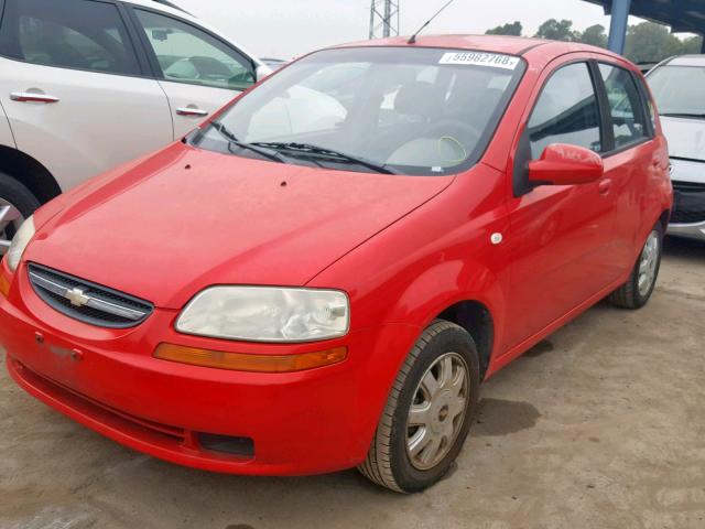 KL1TD62615B454136 - 2005 CHEVROLET AVEO BASE 红色 照片 2