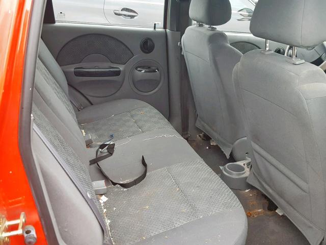 KL1TD62615B454136 - 2005 CHEVROLET AVEO BASE 红色 照片 6