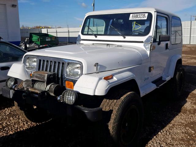 1J4FY29SXPP237965 - 1993 JEEP WRANGLER / WHITE photo 2