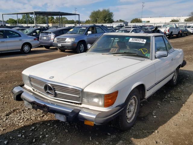 WDBBA45A1EA003519 - 1984 MERCEDES-BENZ 380 SL WHITE photo 2