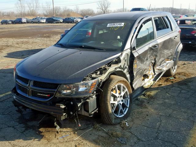 3C4PDDEG9HT639167 - 2017 DODGE JOURNEY GT GRAY photo 2