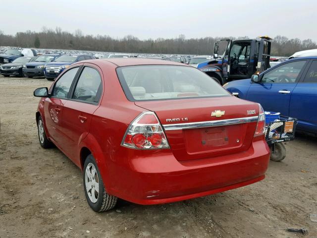 KL1TD566X8B041642 - 2008 CHEVROLET AVEO BASE Bordo foto 3