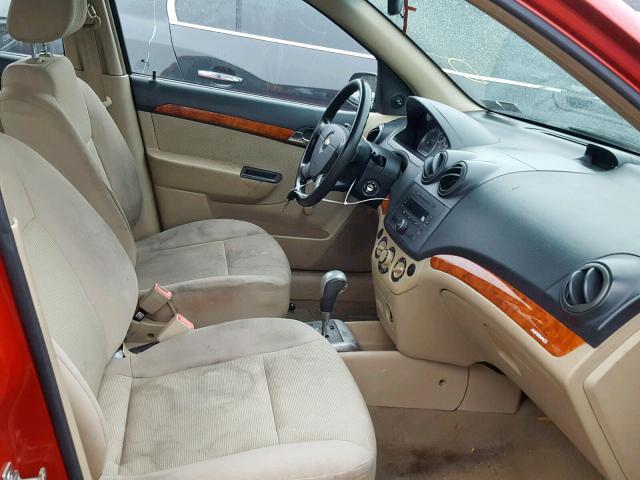 KL1TD566X8B041642 - 2008 CHEVROLET AVEO BASE Bordo foto 5