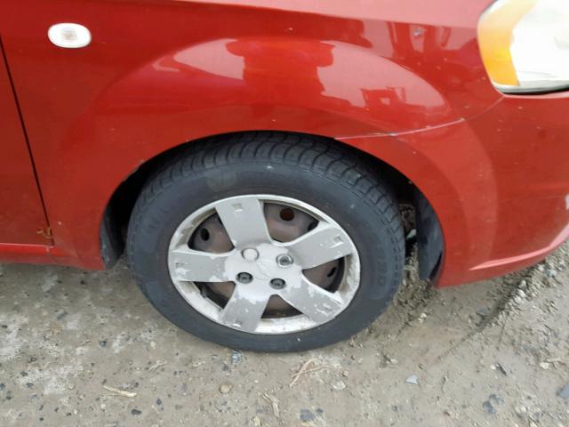 KL1TD566X8B041642 - 2008 CHEVROLET AVEO BASE Bordo foto 9