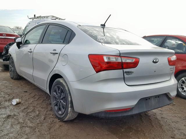 KNADM4A39G6669314 - 2016 KIA RIO LX SILVER photo 3