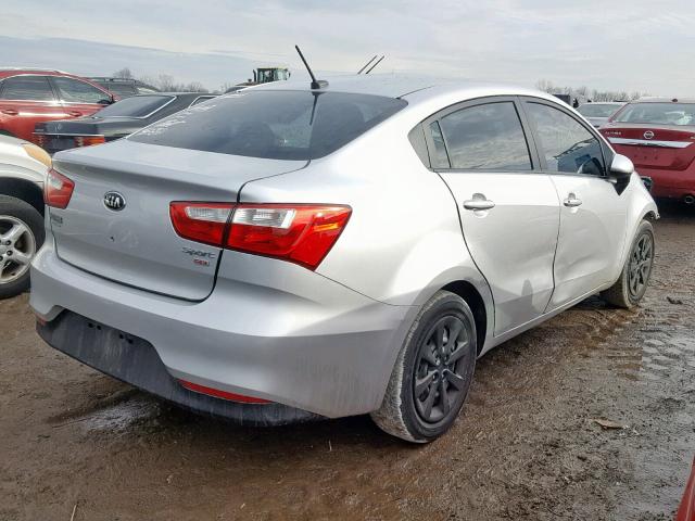 KNADM4A39G6669314 - 2016 KIA RIO LX SILVER photo 4