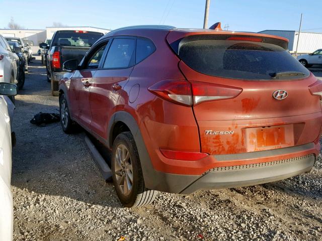 KM8J33A48HU430437 - 2017 HYUNDAI TUCSON LIM ORANGE photo 3