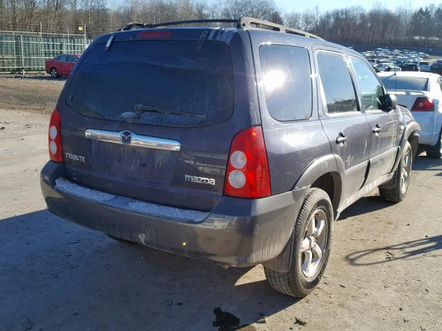 4F2YZ94195KM58776 - 2005 MAZDA TRIBUTE S BLUE photo 4