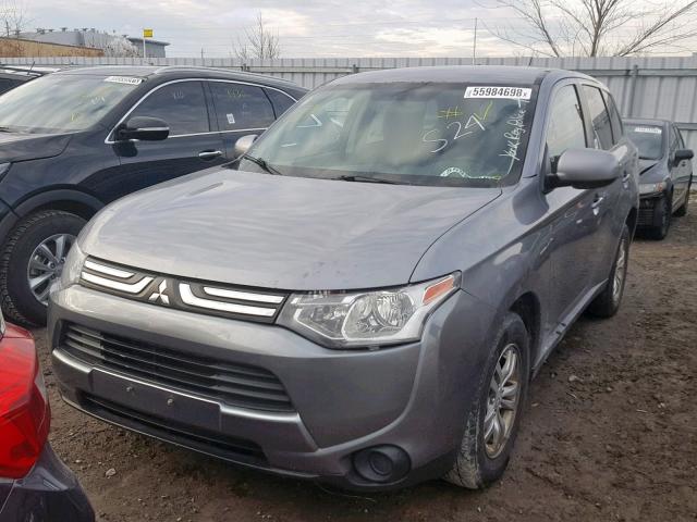 JA4AD2A36EZ604338 - 2014 MITSUBISHI OUTLANDER GRAY photo 2