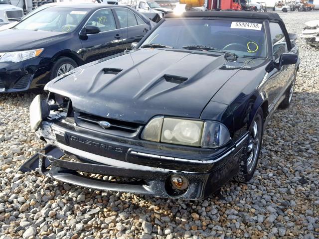 1FACP44MXNF168705 - 1992 FORD MUSTANG LX BLACK photo 2