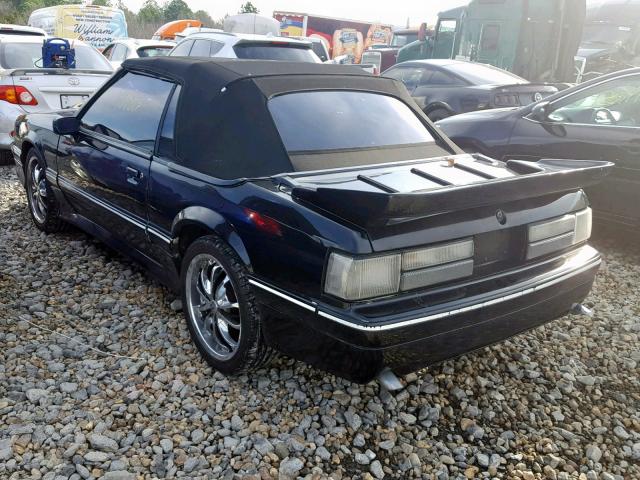 1FACP44MXNF168705 - 1992 FORD MUSTANG LX BLACK photo 3