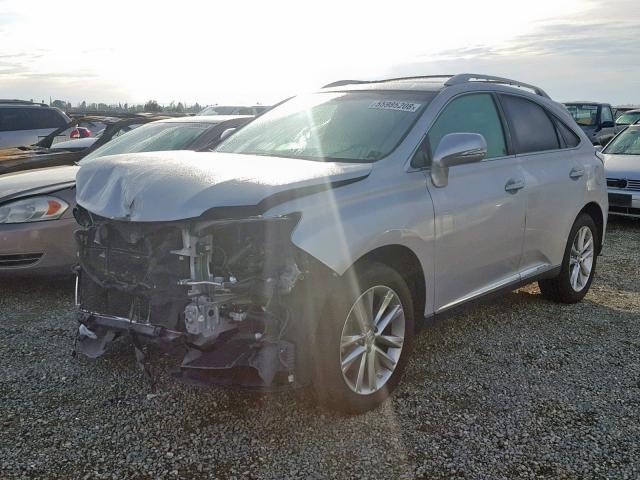 2T2BC1BA9FC004098 - 2015 LEXUS RX 450H SILVER photo 2