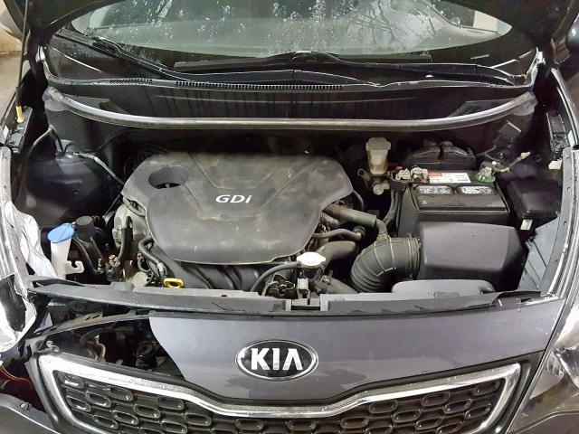 KNADN4A32D6155846 - 2013 KIA RIO EX CHARCOAL photo 7