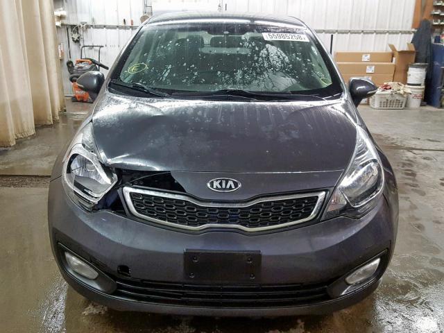 KNADN4A32D6155846 - 2013 KIA RIO EX CHARCOAL photo 9