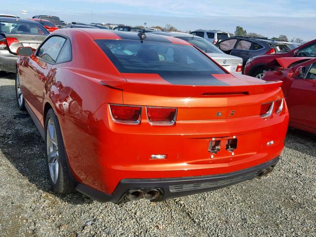 2G1FS1EP7C9800071 - 2012 CHEVROLET CAMARO ZL1 ORANGE photo 3