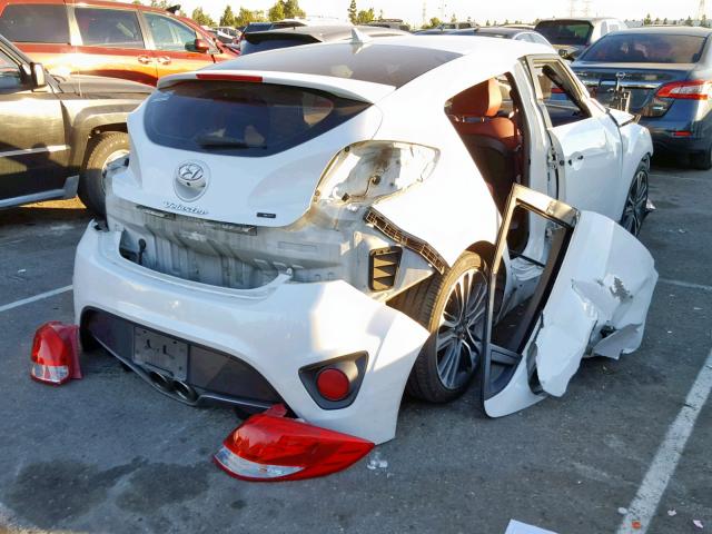 KMHTC6AE1GU250668 - 2016 HYUNDAI VELOSTER T WHITE photo 4