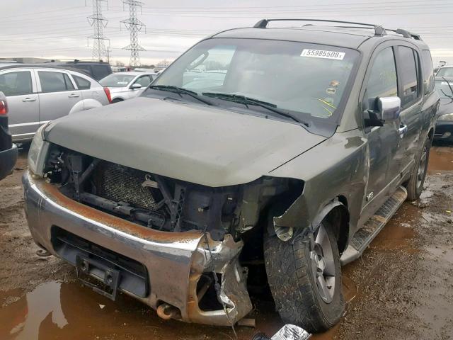 5N1AA08B15N706875 - 2005 NISSAN ARMADA SE GREEN photo 2