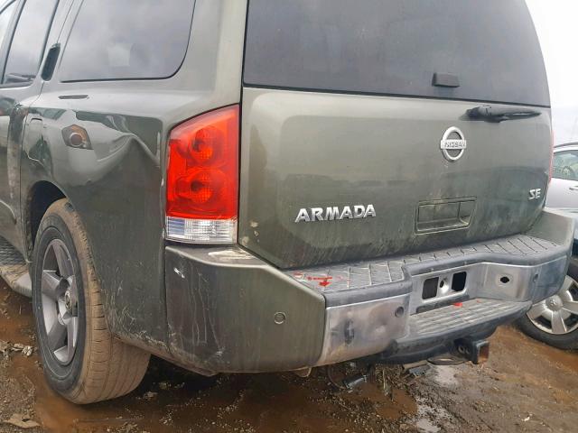 5N1AA08B15N706875 - 2005 NISSAN ARMADA SE GREEN photo 9