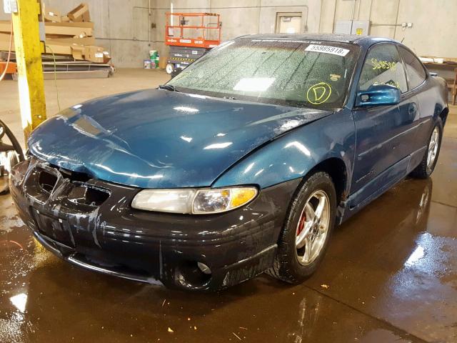 1G2WP12K12F131758 - 2002 PONTIAC GRAND PRIX TEAL photo 2