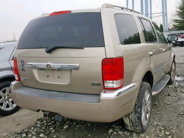 1A8HW58278F129729 - 2008 CHRYSLER ASPEN LIMI BEIGE photo 4