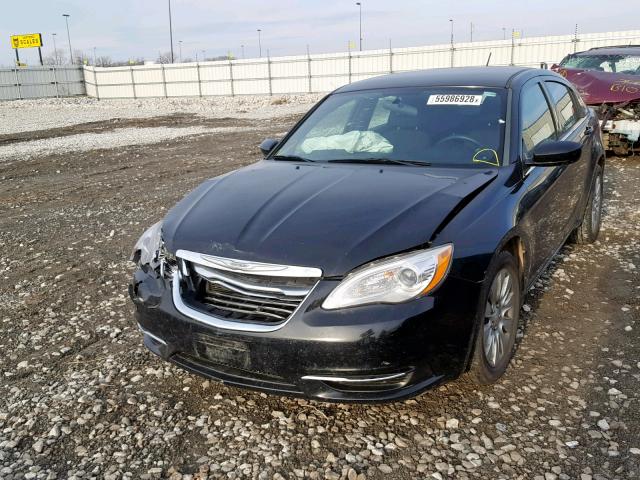 1C3CCBABXCN273555 - 2012 CHRYSLER 200 LX BLACK photo 2