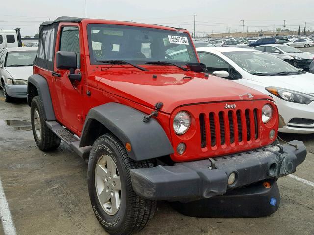 1C4GJWAG4GL122475 - 2016 JEEP WRANGLER S RED photo 1