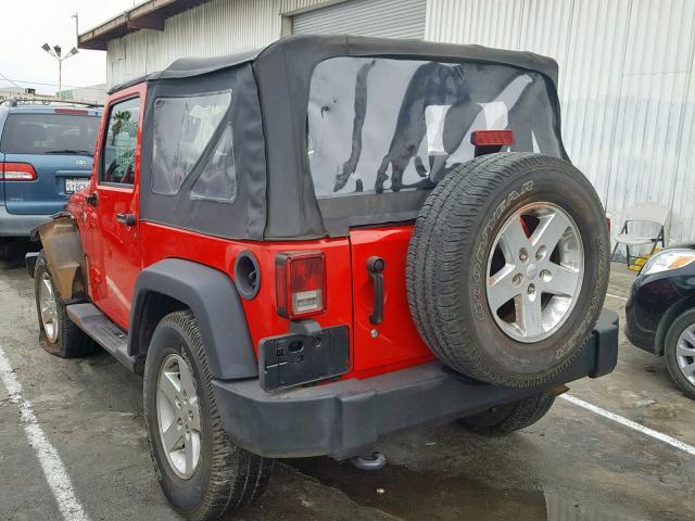 1C4GJWAG4GL122475 - 2016 JEEP WRANGLER S RED photo 3