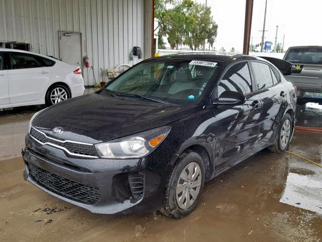 3KPA24AB7JE078922 - 2018 KIA RIO LX BLACK photo 2