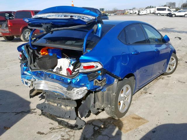 1C3CDFBB5FD330368 - 2015 DODGE DART SXT BLUE photo 4