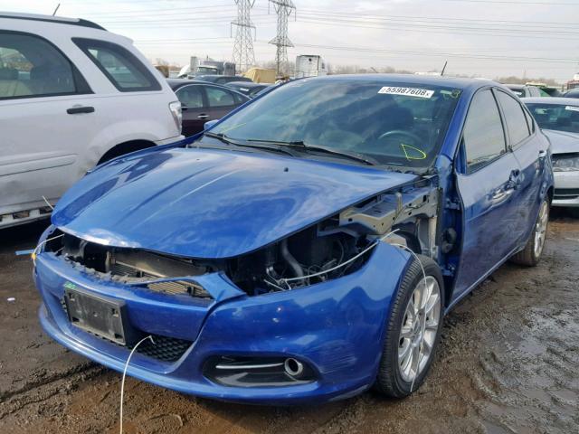 1C3CDFCA2DD293279 - 2013 DODGE DART LIMIT BLUE photo 2