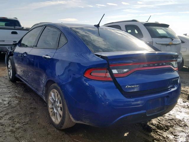 1C3CDFCA2DD293279 - 2013 DODGE DART LIMIT BLUE photo 3