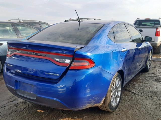 1C3CDFCA2DD293279 - 2013 DODGE DART LIMIT BLUE photo 4